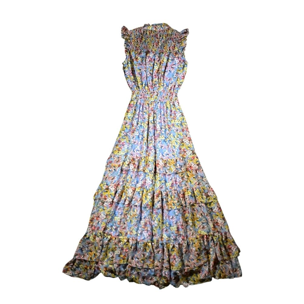 Allison New York Ruffle Tiered Floral Maxi Dress NWT - S - Picture 5 of 5